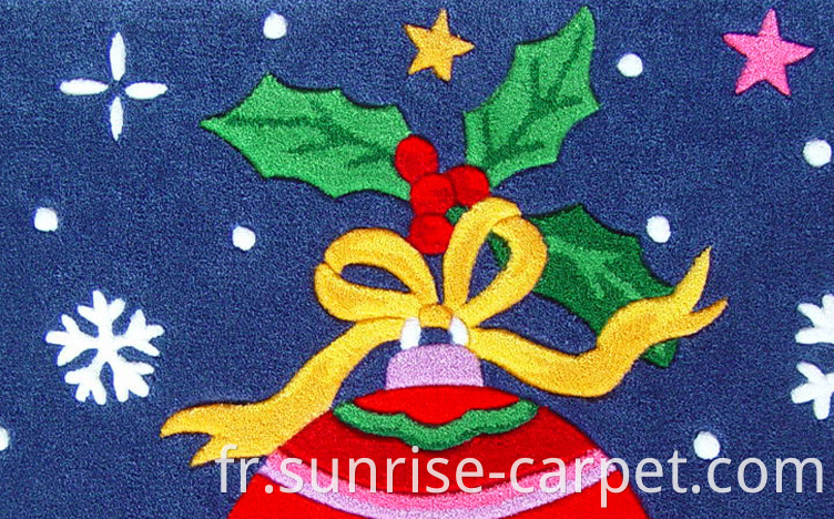 Hand Tufted Carpet with Chrismas Design